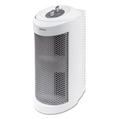 Holmes Allergen Remover Air Purifier Mini-Tower, 204 sq ft Room Capacity, White (HAP706NU)