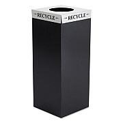 Safco Square-Fecta Lid, Recycle, 15.5w x 15.5d x 3h, Silver (2990RE)