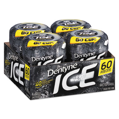Dentyne Ice Sugarless Gum, Arctic Chill, 60 Pieces/Cup, 4 Cups/Pack (10512)