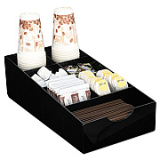 Boardwalk Condiment Tray, 8 1/4 X 16 X 5 1/8, 7-Compartment, Black (BWK99002)