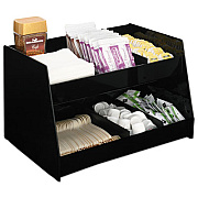 Boardwalk Condiment Organizer, 14 1/3 x 10 1/2 x 9 2/3, 6-Compartment, Black (BWK99001)