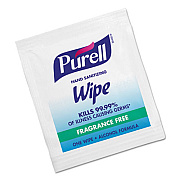 PURELL Sanitizing Hand Wipes, Individually Wrapped, 5 x 7, Unscented, White, 4,000 Wipes/Carton (90204M)