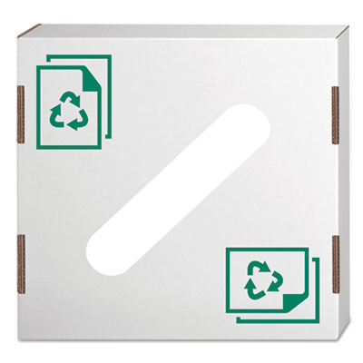 Bankers Box WASTE AND RECYCLING BIN LID, PAPER, WHITE/GREEN PRINT, 10/CARTON (7320301)
