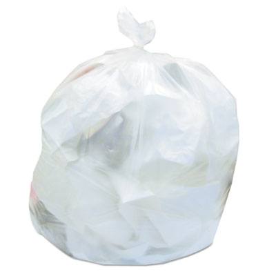 Jaguar Plastics INDUSTRIAL STRENGTH COMMERCIAL CORELESS ROLL CAN LINERS, 33 GAL, 12 MICRONS, 33" X 40", NATURAL, 500/CARTON (JAGRH3340M)