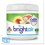 BRIGHT Air Super Odor Eliminator, White Peach and Citrus, 14 oz Jar, 6/Carton (900133CT)