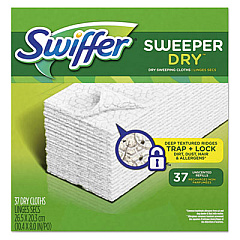Swiffer Dry Refill Cloths, White, 10 2/5" x 8", 37/Box, 4 Box/Carton (82822CT)