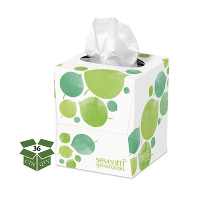 Seventh Generation 100% Recycled Facial Tissue, 2-Ply, White, 85 Sheets/Box, 36 Boxes/Carton (13719CT)