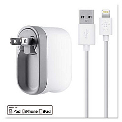 Belkin F8J032TT04WH 2.1 Amp Swivel Charger with Lightning Cable
