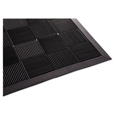 Guardian Parquet Scraper Mat, Black Blade Ribbed Rubber Surface, 24" x 36" (PARQUET2X3)