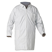 KleenGuard A40 Liquid and Particle Protection Lab Coats, Medium, White, 30/Carton (44452)