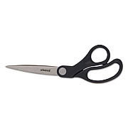 Universal Stainless Steel Office Scissors, 8.5" Long, 3.75" Cut Length, Black Offset Handle (UNV92010)