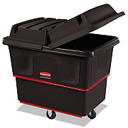 Rubbermaid Commercial Heavy-Duty Utility Truck, 119.7 gal, 1,000 lb Capacity, Metal/Plastic, Black (4716BLA)