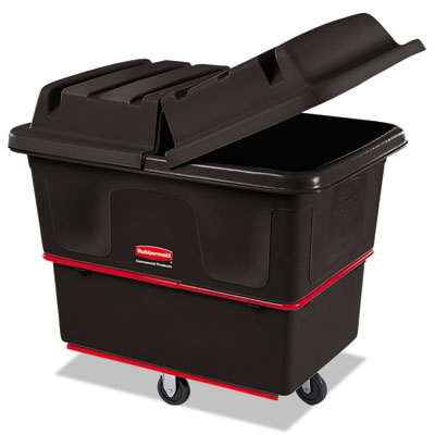 Rubbermaid Commercial Heavy-Duty Utility Truck, 119.7 gal, 1,000 lb Capacity, Metal/Plastic, Black (4716BLA)