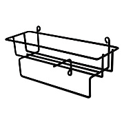 Diversey Wall-Mount Wire Basket for 1.5 L RTD Cleaning Solution Bottles, 16.69" x 31.06" x 9.63", Black, 12/Carton (D3191754)