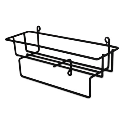 Diversey Wall-Mount Wire Basket for 1.5 L RTD Cleaning Solution Bottles, 16.69" x 31.06" x 9.63", Black, 12/Carton (D3191754)