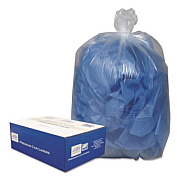 Classic Clear Linear Low-Density Can Liners, 60 gal, 0.9 mil, 38" x 58", Clear, 10 Bags/Roll, 10 Rolls/Carton (385822C)