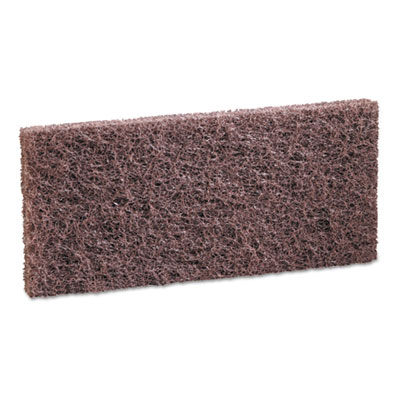 Boardwalk Heavy-Duty Scour Pad, 4.63 x 10, Brown, 20/Carton (BWK403)