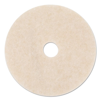 3M Ultra High-Speed TopLine Floor Burnishing Pads 3200, 17" Diameter, White/Amber, 5/Carton (18063)