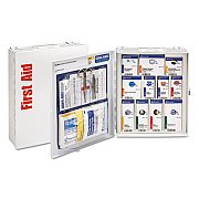 First Aid Only ANSI 2021 SmartCompliance General Business First Aid Station for 25 People, without Medication, 94 Pieces, Metal Case (90578021)