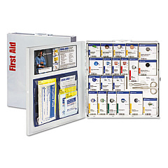 First Aid Only ANSI 2015 SmartCompliance General Business First Aid Station for 50 People, No Medication, 202 Pieces, Metal Case (746004)
