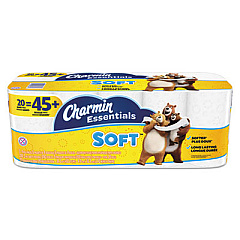Charmin ESSENTIALS SOFT BATHROOM TISSUE, SEPTIC SAFE, 2-PLY, WHITE, 4 X 3.92, 200/ROLL, 20 ROLL/PACK (96609)