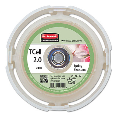 Rubbermaid Commercial Tc Tcell 2.0 Air Freshener Refill, Spring Blossoms, 24 Ml Cartridge, 6/carton (1957521CT)