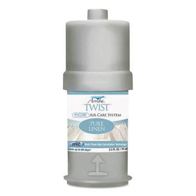 San Jamar Arriba Twist Fragrances, Pure Linen, 2.5 Oz Cartridge, 6/box (RW107801231)