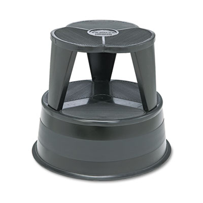 Cramer Kik-Step Steel Step Stool, 2-Step, 350 lb Capacity, 16" Diameter x 14.25"h, Black (100192)