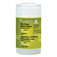 Quartet Board Wipes Dry Erase Cleaning Wipes, Cloth, 7 x 8, 70/Tub (52180032)