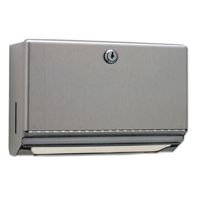 Bobrick ClassicSeries Surface-Mounted Paper Towel Dispenser, 10.75 x 4 x 7.06, Stainless Steel (26212)