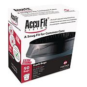 Linear Low Density Can Liners with AccuFit Sizing, 44 gal, 0.9 mil, 37" x 50", Black, 50/Box (H7450TKRC1)