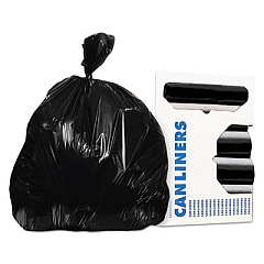Linear Low Density Can Liners with AccuFit Sizing, 55 gal, 1.3 mil, 40" x 53", Black, 20 Bags/Roll, 5 Rolls/Carton (H8053PKR01)