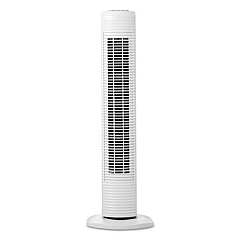Holmes Oscillating Tower Fan, Three-Speed, White, 5 9/10"W x 31"H (HTF3110AWM)