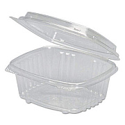 Genpak AD12F Plastic Hinged-Lid Deli Containers