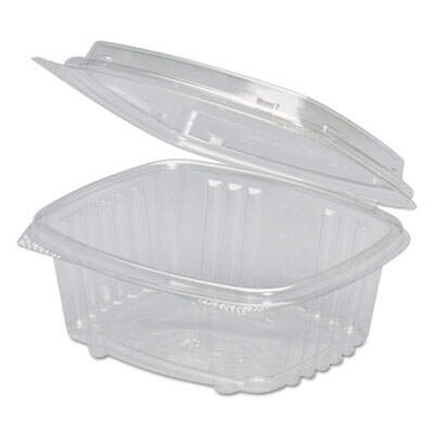 Genpak AD12F Plastic Hinged-Lid Deli Containers