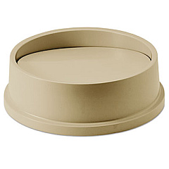 Rubbermaid Commercial Swing Top Lid for Round Waste Container, Plastic, Beige (267200BG)