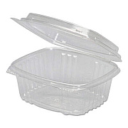 Genpak AD12 Plastic Hinged-Lid Deli Containers