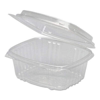 Genpak AD12 Plastic Hinged-Lid Deli Containers