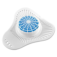 OdoBan Urinal Screen with Non-Para Deodorizer Block, Cherry Scent, White/Pink, 12/Carton (95896212)