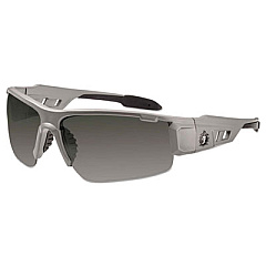 ergodyne Skullerz Dagr Safety Glasses, Matte Gray Half Frame, Smoke Single Lens (52130)