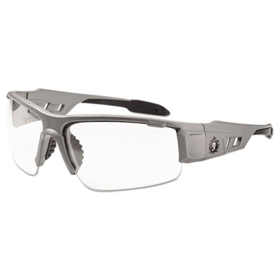 ergodyne Skullerz Dagr Safety Glasses, Matte Gray Frame/Clear Lens, Nylon/Polycarb (52100)