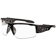 ergodyne Skullerz Dagr Safety Glasses, Black Half Frame, Clear Single Lens (52000)