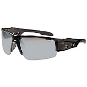 ergodyne Skullerz Dagr Safety Glasses, Black Half Frame, Mirrored Silver Single Lens (52042)