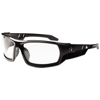 ergodyne Skullerz Odin Safety Glasses, Fog-Off Technology, Black Full Frame, Clear Dual Lens (50003)