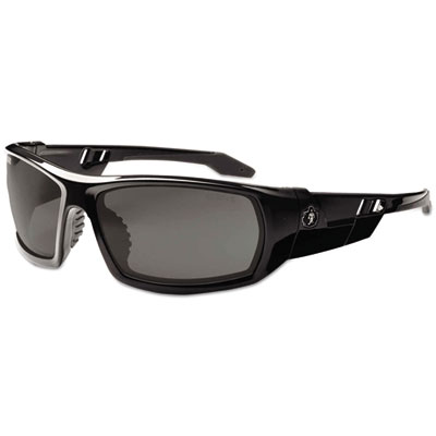 ergodyne Skullerz Odin Safety Glasses, Fog-Off Technology, Black Full Frame, Smoke Dual Lens (50033)