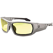 ergodyne Skullerz Odin Safety Glasses, Matte Gray Full Frame, Yellow Dual Lens (50150)