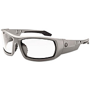 ergodyne Skullerz Odin Safety Glasses, Fog-Off Technology, Matte Gray Full Frame, Clear Dual Lens (50103)