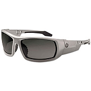 ergodyne Skullerz Odin Safety Glasses, Matte Gray Full Frame, Smoke Dual Lens (50130)