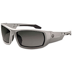 ergodyne Skullerz Odin Safety Glasses, Fog-Off Technology, Matte Gray Full Frame, Smoke Dual Lens (50133)