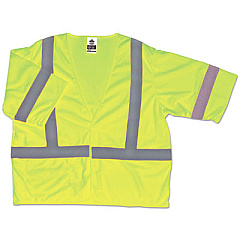 ergodyne GloWear 8310HL Type R Class 3 Economy Mesh Vest, Small to Medium, Lime (22023)
